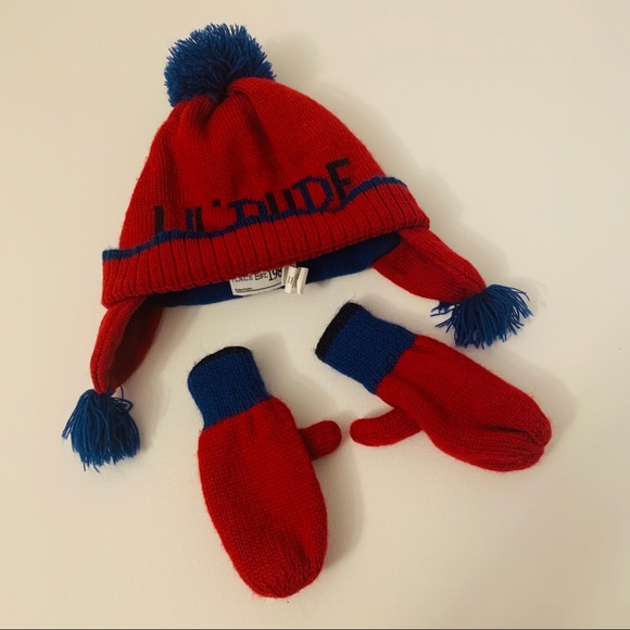 The Children’s Place LIL DUDE Beanie & Mittens Set - Picture 2 of 3